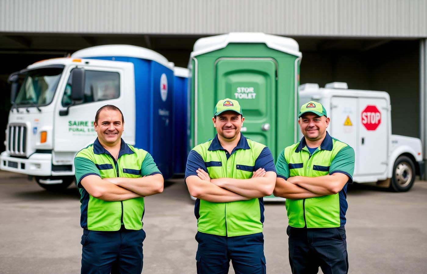Our portable sanitation team
